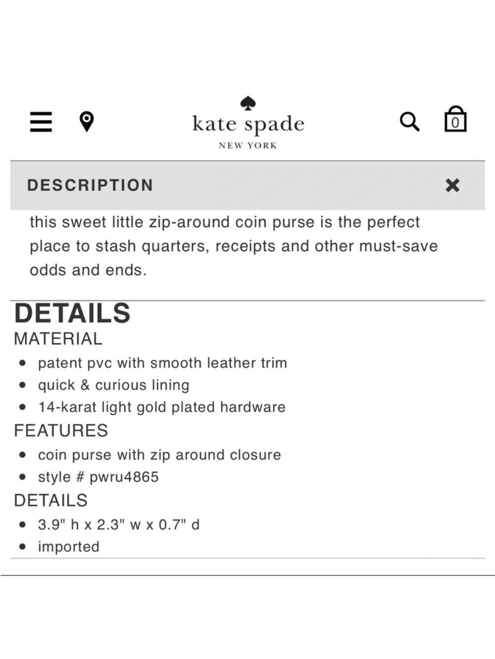 Kate Spade Flavor Of The Month Popsicle Coin Purse